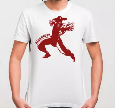 Mutter und tochter t shirt mit kraftvoller cowboyfigur - TenStickers