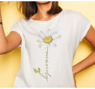 Mutter und tochter t shirt mit mandy blumenmotiv - TenStickers