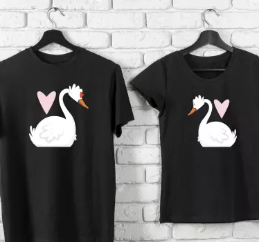 Mutter und tochter t-shirt mit schwanenliebe grafik - TenStickers