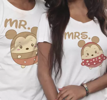 Mutter und tochter t shirt mit süßen charakteren - TenStickers