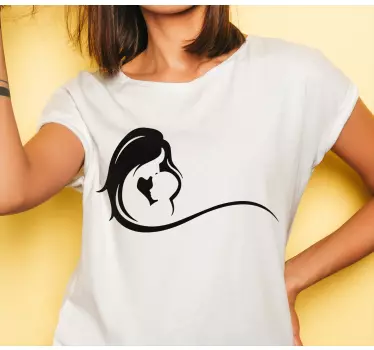 Mutter und tochter t shirt mutter und kind umarmung - TenStickers