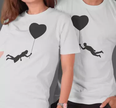 Pärchen T Shirts herzballons - TenStickers