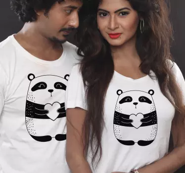 Mutter und tochter t shirt panda liebesthema - TenStickers