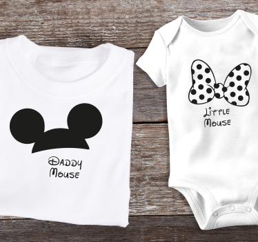 Vater und sohn t shirt papa und kleine maus - TenStickers