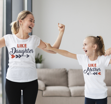 Mutter und Tochter T Shirt pfeile mit herzen - TenStickers