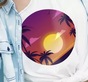 Mutter und tochter t-shirt sonnenuntergang am strand - TenStickers