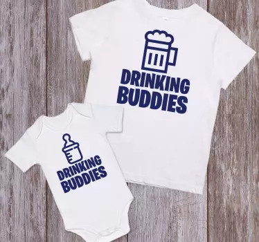 Mutter und tochter t shirt spaß trinkfreunde set - TenStickers