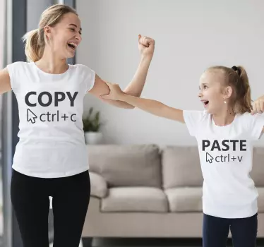 Mutter und tochter t-shirt spaß zum kopieren - TenStickers