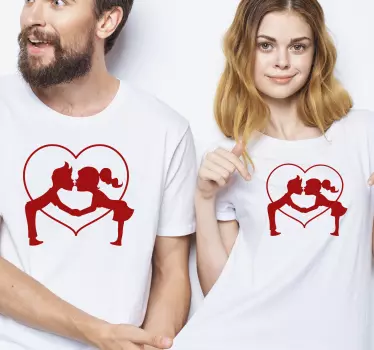 Mutter und tochter t-shirt spielerische herzverbindung - TenStickers