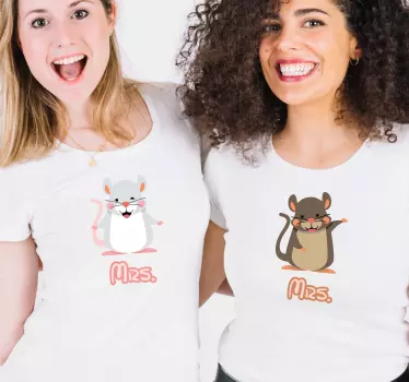 Mutter und tochter t-shirt süße passende nager - TenStickers