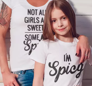 Mutter und tochter t shirt süßes und würziges duo - TenStickers