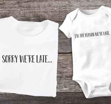 Mutter und tochter t shirt verspäteter humor - TenStickers