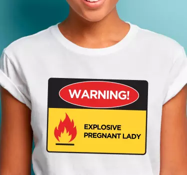 Mutter und tochter t-shirt warnung explosiv schwanger - TenStickers