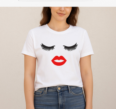 Mutter und tochter t shirt wimpern und lippen - TenStickers