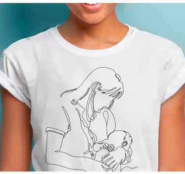 Mutter und tochter t shirt zarte umarmung der mütterlichkeit - TenStickers