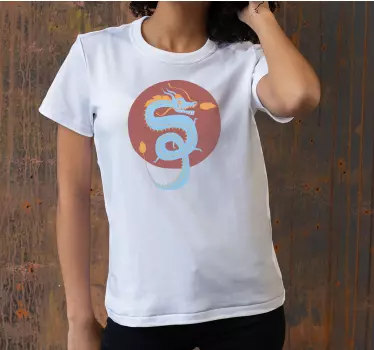 Original t shirt blaue drachenrunde - TenStickers