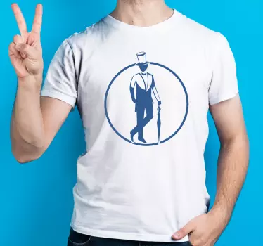 Original t shirt dapper mann silhouette - TenStickers