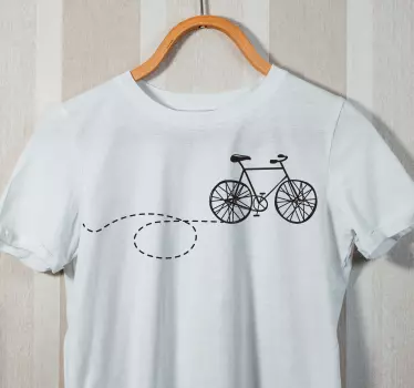 Original t shirt fahrrad umriss spaß - TenStickers