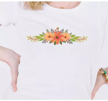 Original t shirt florale freude umarmung - TenStickers