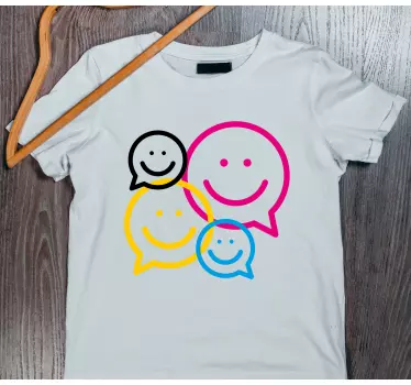 Original t shirt fröhliche gesichter kollektion - TenStickers