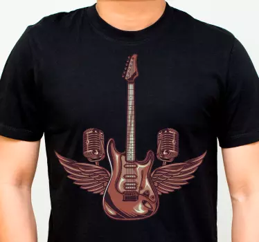 Original T Shirt gitarrenflügel mikrofone - TenStickers