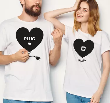 Original t shirt herzverbindungs thema - TenStickers