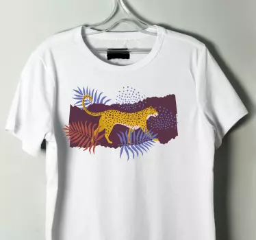 Original t shirt im charmanten leopardenwald stil - TenStickers