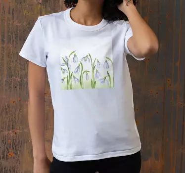 Original t shirt im schneeglöckchen blumenstil - TenStickers