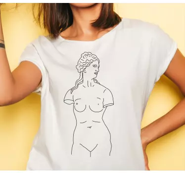 Original t shirt mit eleganter frauen-silhouette - TenStickers
