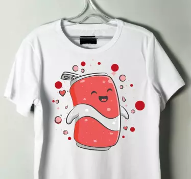 Original t shirt mit fröhlichem soda charakter - TenStickers