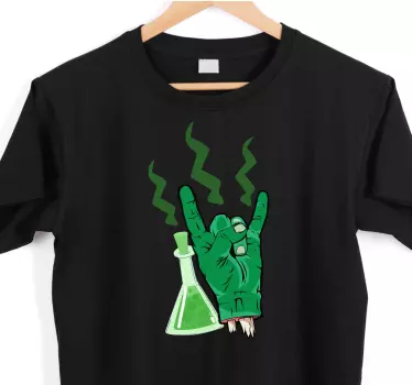 Original t shirt mit grüner laborhand - TenStickers