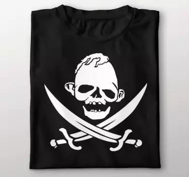 Original t shirt mit gruseligem piratenschädel - TenStickers
