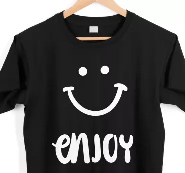 Original t shirt mit lächelndem genuss ausdruck - TenStickers