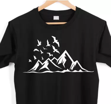 Original t shirt mit majestätischer bergszene - TenStickers