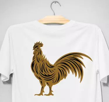 Original t shirt mit majestätischer hahn silhouette - TenStickers