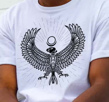 Original t shirt mit majestischer vogelillustration - TenStickers