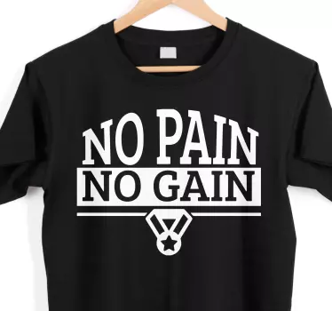 Original t shirt mit motivierender fitnessbotschaft - TenStickers