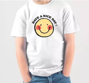 Original t shirt mit smiley-gesicht botschaft - TenStickers