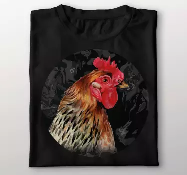 Original t shirt mit stilvollem hühnerporträt - TenStickers