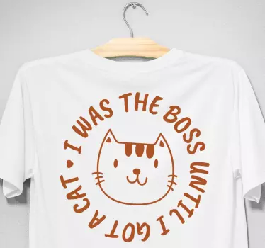 Original t shirt mit süßem katzenhumor - TenStickers