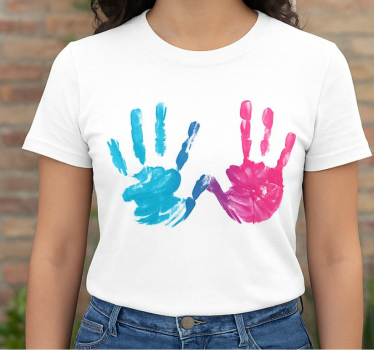 Original t shirt mit zwei handabdrücken - TenStickers