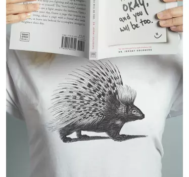 Original t shirt stachelschwein spiky creature - TenStickers