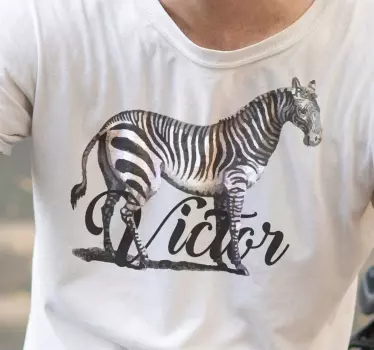 Original t shirt zebra mit namen - TenStickers