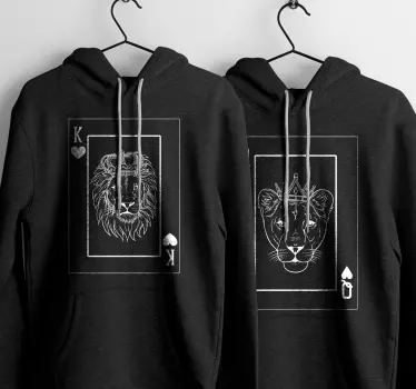 Löwen King and Queen Partner Pullover - TenStickers