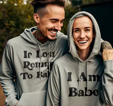 Partner Pullover If lost, return to Babe - TenStickers
