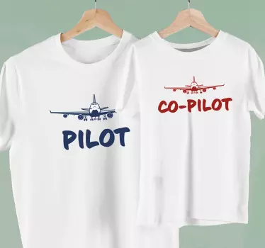 Papa Sohn T Shirt Camiseta con piloto y copiloto - TenStickers