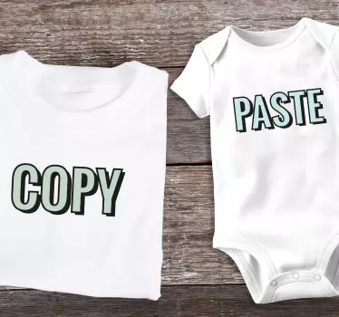 Papa Sohn T Shirt Copia y pega verde - TenStickers