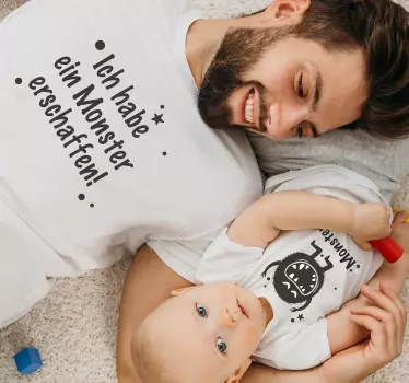 Papa Sohn T Shirt Er creado un monstruo - TenStickers