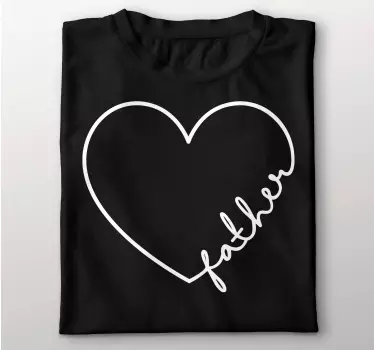 Papa Sohn T Shirt Kalligraphisches herz - TenStickers