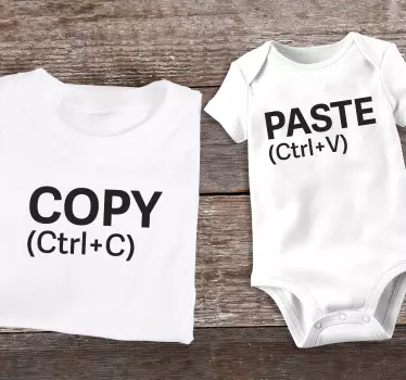 Papa Sohn T Shirt Kopie und pega - TenStickers